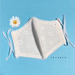 SALE♥冷感🌻ノーズワイヤー入り♡コットンガーゼ立体マスク flower white