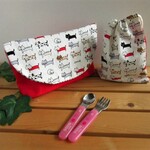 猫ちゃん、ネコちゃん、ねこちゃん☆お弁当入れ＆コップ袋（ｓ）セット/入園・入学