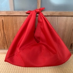 ポケット、まち付き風呂敷のあずま袋　