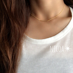 ミニサイズ✳︎マットゴールド✳︎華奢なシンプルネックレス✳︎nicoa