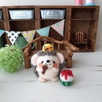 【かき氷はじめました】はりねずみくんとスイカかき氷