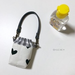 手ピカジェルホルダー(モノトーン♡×ギンガムチェックグレー)