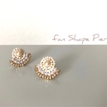 フラワー扇ピアス