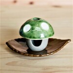 キノコの香立てセット（織部）1点もの