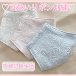 No.144♡新作♡送料無料！数量限定❁︎形状記憶生地使用！可愛いリボン刺繍 布マスク