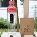 HARIO ポータブルボトル(パッションピンク)と日本茶セット(8種×2)