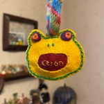 keronストラップ  かえる ストラップ バッグチャーム 布小物 アクセサリー 縁起物 お守り