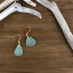 【SALE】island time＃9（シーグラスのシンプルピアス）