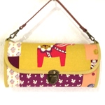 長財布　ダブルファスナー    馬柄