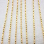アクセサリーパーツ　金属　ボールチェーン　ゴールド 1mm　2m[4582434309332]