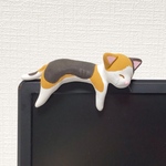 だら〜ん猫③ 粘土細工の置物［インテリア 飾り］ 