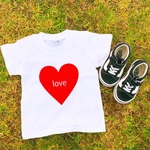 UNISEX★名入れ☆ビックハートTシャツ