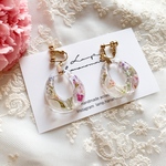  [ flower gem ]バック型ピアス/イヤリング