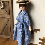 リカちゃん服＊小花柄ワンピースbl