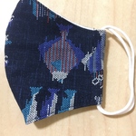 ハンドメイド★大人マスク★魚柄★織物風