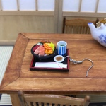 再販　魚河岸海鮮丼の片耳ピアス　