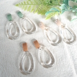 くすみ×クリアパーツピアス