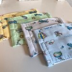 【受注製作☆送料無料】ハンドメイド ガーゼマスク 子供用 幼児～小学校低学年向け 飛行機 4枚セット