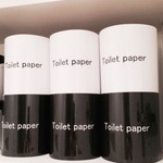 T/p白黒6個セット★トイレットペーパーカバー  