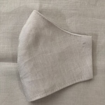 裏地が選べる 大人 リネンマスク　《グレージュ》