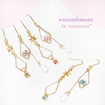 clear✩.*˚星とダイヤのアシンメトリーピアス/イヤリング