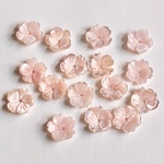 Y020  シェル•貝•桜•さくら•2個セット•10mm•ピンク•彫刻•彫り•パーツ•天然石　再販