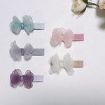 オーガンジーリボンのヘアクリップ✿.*･