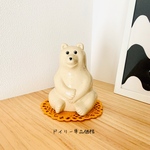 しろくま貯金箱    フラワードイリー  イエロー