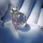 雲レジン ネックレス