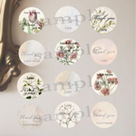【NEW!】サンキューシール𓂃Floral Beige𓂃2◇名入れ可能◇