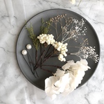 ホワイト×グリーン　ヘッドドレス　12本セット　ブライダル　前撮り　和装　ウエディング　髪飾り　プリザーブド  フラワー　白　ウェディング　ヘアアクセ　あじさい　かすみ草　パール　ピン