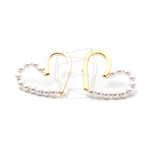 ERG-1316-G【2個入り】パールハート ピアス ,Pearl heart Post Earring