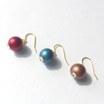 マットパールの一粒ピアス/イヤリング