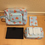lily様専用 楽チン♡ おむつ兼おしりふきポーチ Special Set 小花柄ブルー
