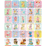 レトロアニマル シールシート スクエア　４０柄×２種