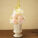 ピンクの仏花、お供えのお花