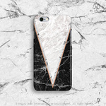 Marble Black & White iPhoneケース  [iPhone4/4s～iPhone8 , iPhone8 plus]★ブラック　エレガント　モード　ロック　石
