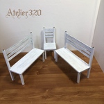 ma-s0-0様専用 ２人掛けイス(2脚)、１人掛けイス（1脚）ドールハウス  ミニチュア家具 