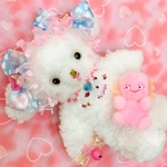 ペロッとお茶目な美少女🍼ウーパールーパーも一緒♪マルチーズ🐶トイプードル🐶ロップイヤー🐰シーズー✨ホワイト✨ベビー✨赤ちゃん✨ゆめかわいい✨ファンシー✨レトロ✨ぬいぐるみ✨いぬ✨うさぎ✨ひつじ