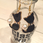 黒猫ちゃんピアス＊