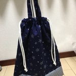 ☆new☆持ち手つき巾着　約37×30
