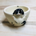 sandman様専用　下半身がすっぽりハマって抜けないハチワレねっこωぐい呑