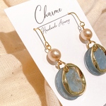 【一点物】Color sheling カラーシェル リング ピアス イヤリング