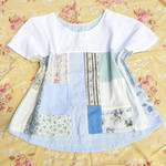 パッチワーク　プルオーバー ブルー系　　８