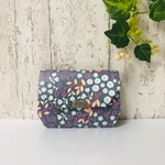 小さい財布 コンパクト ウォレット ラミネート 花