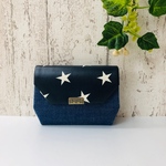小さい財布　コンパクト ウォレット　ラミネート　スター