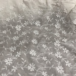 送料無料／立体花刺繍綿レース生地・マスク綿レース生地65×30cm j