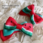 summer ribbon🎀スイカ🍉柄♪ワンコリボン♡