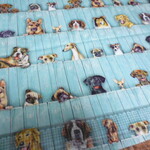 インクジェットプリントの生地（犬）