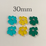 importアクリルフラワーチャーム　6個入り